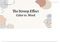 The Stroop Effect on Children Essay and Presentation