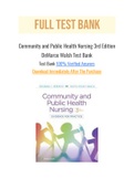 Community and Public Health Nursing 3rd Edition DeMarco Walsh Test Bank