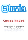 Oral Pathology for the Dental Hygienist 7th Edition Ibsen Test Bank