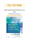 Medical Surgical Nursing 10th Edition Lewis Test Bank