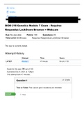 BIOD 210 Genetics Module 7 Exam - Requires Respondus  LockDown Browser + Webcam Latest Version