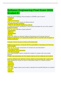 Software Engineering Final Exam 2022&vert; Graded A&plus;