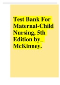 Test Bank For Maternal-Child Nursing, 5th Edition by_ McKinney Q&A WITH RATIONALE