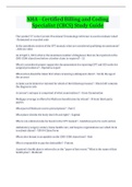NHA - Certified Billing and Coding Specialist &lpar;CBCS&rpar; Study Guide Latest Update With Complete Solution Rated A&period;
