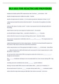BLS AHA FOR HEALTHCARE PROVIDERS QUESTIONS AND ANSWERS LATEST UPDATE WITH COMPLETE TOP SOLUTION&period;