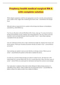 Prophecy health medical surgical RN A with complete solution