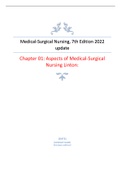 Medical-Surgical Nursing, 7th Edition 2022 update  Chapter 01: Aspects of Medical-Surgical Nursing Linton: