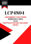 LCP4804 LATEST Assignment 02 Solutions for semester 2 2022 | PLUS Portfolio for 2021 and Notes 