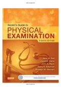 Seidel&rsquo;s Guide to Physical Examination 8th Edition Ball Test Bank