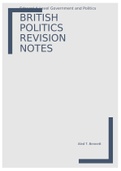 Edexcel A-Level Politics Revision Notes - British Politics