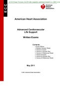 ACLS Exam Version A & B with complete solution(Graded A+) 2021 version