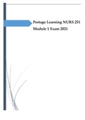      Portage Learning NURS 251 Module 1 Exam 2021