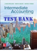 TEST BANK and Solutions Manual for Intermediate Accounting 10th Edition By David Spiceland and Mark Nelson and Wayne Thomas and James Sepe. All Chapters 1-21. 2239 Pages.