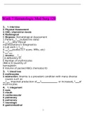 MED SURG;Focus Questions Week 7 Hematology, complete solution.