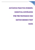 Advanced Practice Nursing Essential Knowledge for the Profession 3rd Edition Denisco Test Bank chapter  complete solution covers 29 chapters