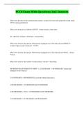 PCCN Practice Questions And Answers Latest Update With Complete Top Solution Rated A&period;