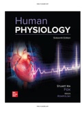 Human Physiology 16th Edition Stuart Fox Test Bank ALL Chapters 1-20 | Questions and Answers