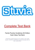 Family Practice Guidelines 4th Edition Cash Glass Test Bank
