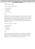 Test Bank For Fundamentals of Nursing Care&colon; Concepts&comma; Connections Skills 3rd Edition By Burton