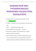 NUR 2063 PATHOPHYSIOLOGY RASMUSSEN COLLEGE FINAL EXAM&lpar;2022-2023 LATEST&rpar;