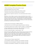 ASWB Complete Practice Exam &lpar;170 Questions with 100&percnt; Correct Answers&rpar;
