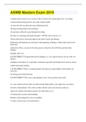 ASWB Masters Exam 2019 &lpar;100&percnt; Correct Answers & Explanations&rpar;