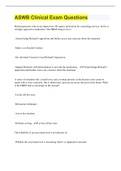50 ASWB Clinical Exam Questions with COMPLETE SOLUTION