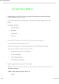 NR565 / NR 565: Advanced Pharmacology midterm study guide (Latest, 2022/ 2023) Chamberlain College Of Nursing