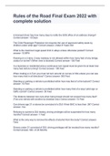 Rules of the Road Final Exam 2022 with complete solution