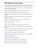 EMT Medical Terminology