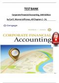 Test bank for corporate financial accounting 16th edition by carl s warren author jeff jones&lowbar;compressed&period;pdf