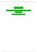 TEST BANK for  Operations Management Creating Value Along the Supply Chain 9th Edition By Russell and Taylor all chapters 1 to 17 complete ISBN&semi;9781119905653