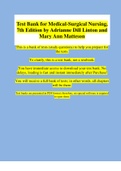 Test Bank for Medical-Surgical Nursing&comma; 7th Edition by Adrianne Dill Linton&comma; Mary Ann Matteson &vert; VERIFIED