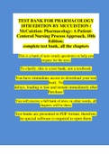 TEST BANK FOR PHARMACOLOGY 10TH EDITION BY MCCUISTION &sol; McCuistion&colon; Pharmacology&colon; A Patient-Centered Nursing Process Approach&comma; 10th Edition&semi; complete test bank&comma; all the chapters