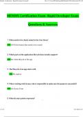 Mendix Certification Rapid Developer Exam 2025 Questions with 100&percnt; Correct Answers &vert; Verified &vert; Latest Update 2025 &sol; 2026