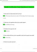 Mendix Certification Exam Questions with 100&percnt; Correct Answers &vert; Verified &vert; Latest Update 2024