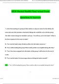 HESI MENTAL HEALTH FINAL EXAM ACTUAL 2024 QUESTIONS & VERIFIED ANSWERS 100&percnt; COMPLETE GRADED A&plus;
