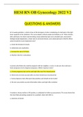 HESI RN OB Gynecology V2 Questions & Answers| 2022