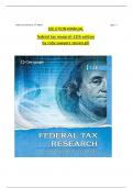 Solution Manual Federal Tax Research 12th Edition Sawyers&comma; Gill