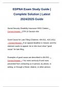 EDPNA Exam Study Guide &vert; Complete Solution &vert; Latest 2024&sol;2025 Guide 