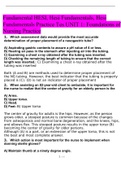 Fundamental HESI&comma; Hesi Fundamentals&comma; Hesi Fundamentals Practice Test&comma; UNIT 1&colon; Foundations of Nursing Practice