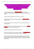 WGU C215 Operations Management PVDC Final Latest Update 2024-2025 Actual Exam 150 Questions and 100&percnt; Correct Answers Guaranteed A&plus;