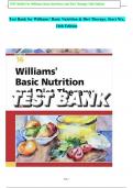 TEST BANK For Williams Basic Nutrition and Diet Therapy 16th Edition by Staci Nix&comma; ISBN&colon; 9780323653763&comma; All 23 Chapters Covered&comma; Verified Latest Edition