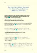 PRE-SOLO WRITTEN EXAM QUESTIONS WITH CORRECT VERIFIED SOLUTIONS 100&percnt; GUARANTEED PASS