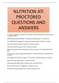 NUTRITION ATI PROCTORED QUESTIONS AND ANSWERS