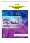 Test Bank For Lewis's Medical-Surgical Nursing Assessment and Management of Clinical Problems&comma; Single Volume 12th Edition by Mariann M&period; Harding