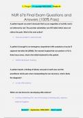 NUR 676 Final Exam Questions and  Answers &lpar;100&percnt; Pass&rpar;