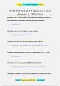 NURS203 EXAM &num;3 Questions and  Answers &lpar;100&percnt; Pass&rpar;NURS203 EXAM &num;3 Questions and  Answers &lpar;100&percnt; Pass&rpar;