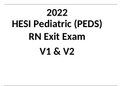 HESI Pediatric (PEDS) RN Exit Exam - Questions & Answers (Actual Screenshots) 2022 - ALL ANSWERED