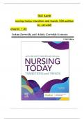 Test Bank for Nursing Today&colon; Transition and Trends 10th Edition by JoAnn Zerwekh and Ashley Garneau &vert;All Chapters&comma; Year-2024&vert;